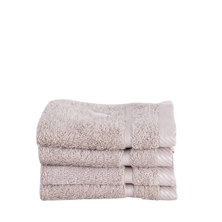 MASPAR Colorart Set of 4 Cotton Face Towels - 30x30cm