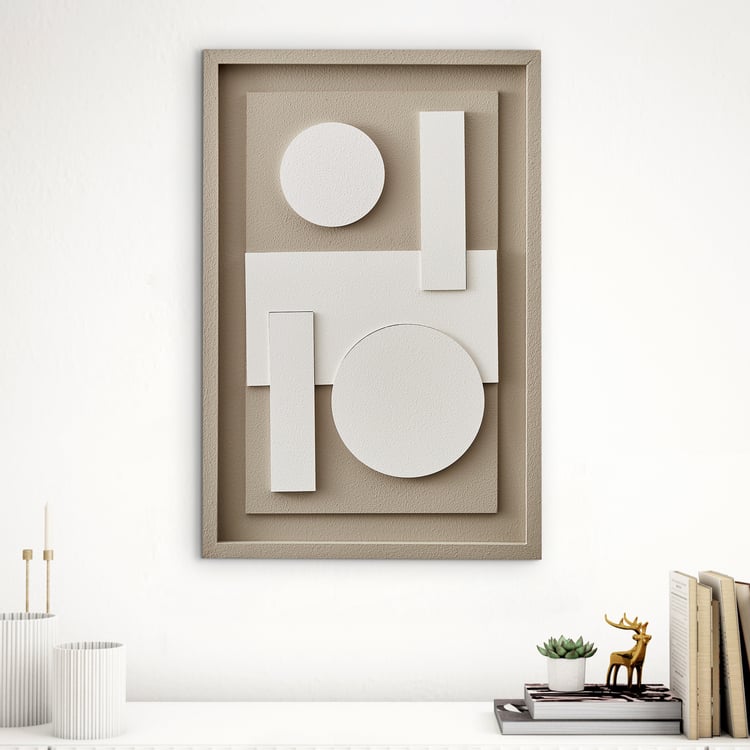 Debonair Grooved Wooden Geometric Picture Frame - 40x60cm