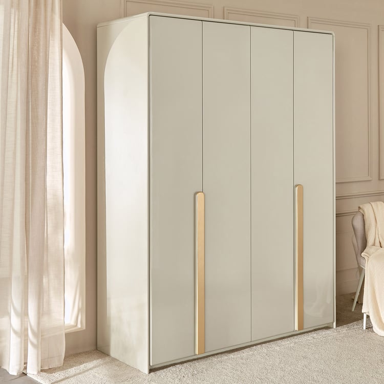 Homeshores 4-Door Wardrobe - Greige