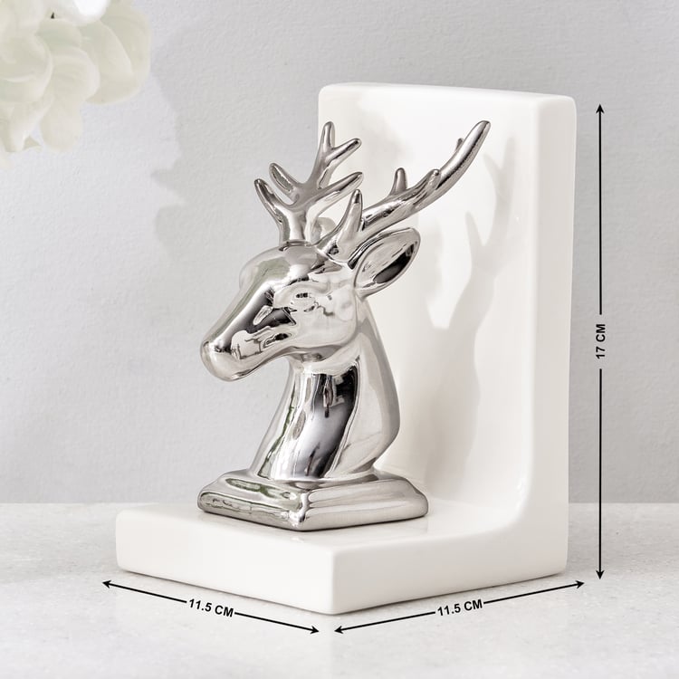 Corsica Brighton Ceramic Reindeer Bookend