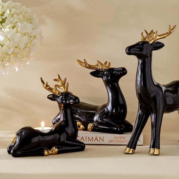 Corsica Brighton Ceramic Sitting Reindeer Figurine