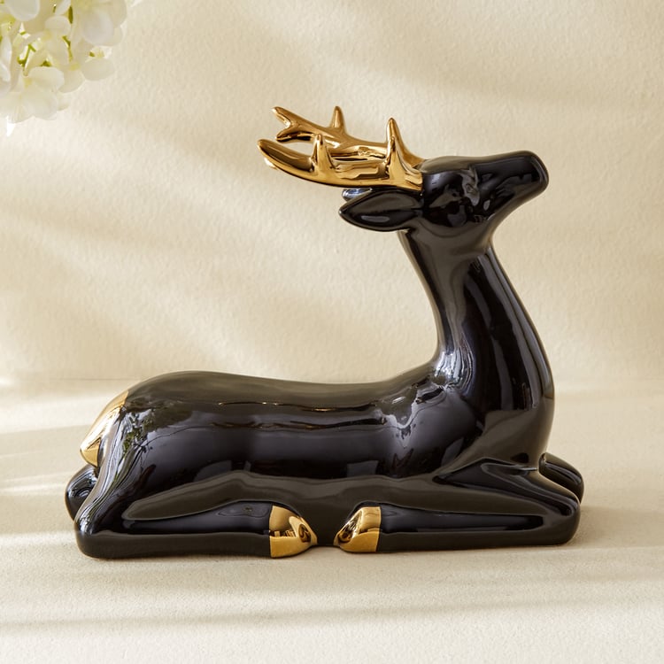 Corsica Brighton Ceramic Sitting Reindeer Figurine