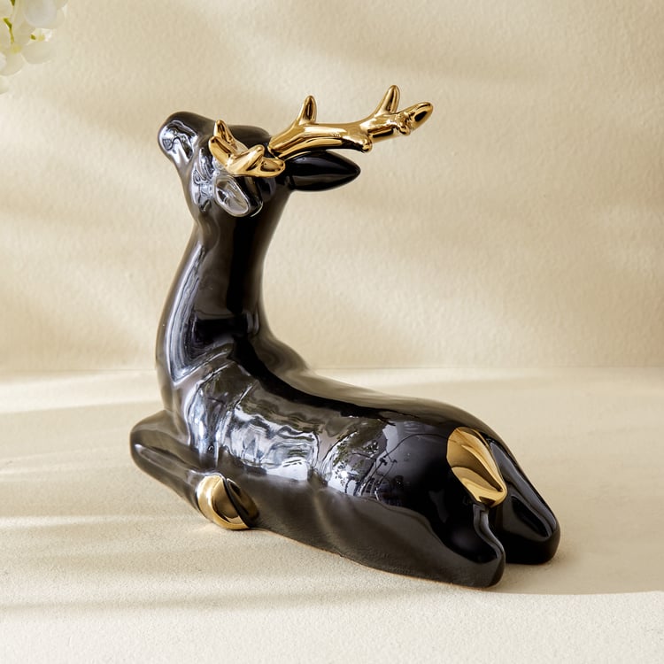 Corsica Brighton Ceramic Sitting Reindeer Figurine