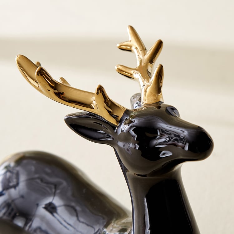 Corsica Brighton Ceramic Sitting Reindeer Figurine