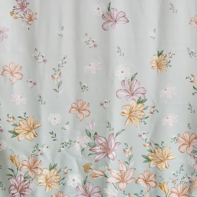 Moksha Kelly Set of 2 Printed Light Filtering Door Curtains - 7ft