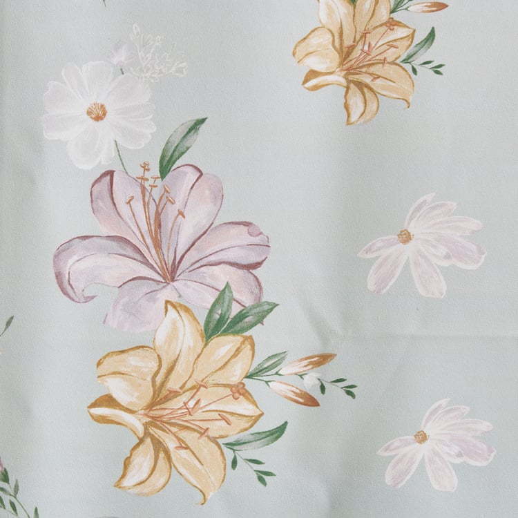 Moksha Kelly Set of 2 Printed Light Filtering Door Curtains - 7ft