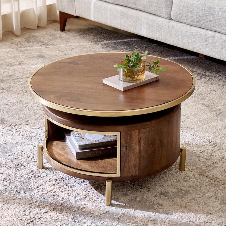 Eclat Mango Wood Coffee Table - Walnut