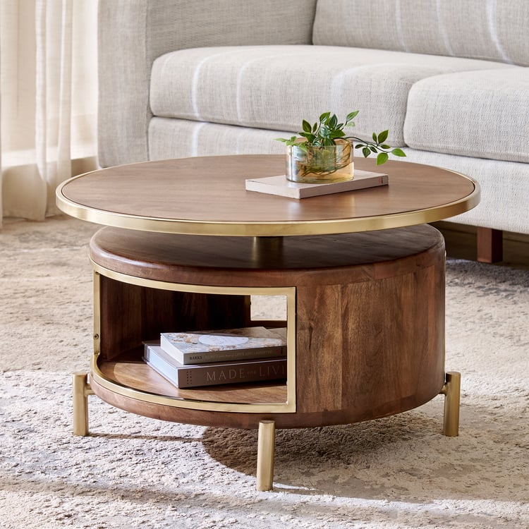 Eclat Mango Wood Coffee Table - Walnut