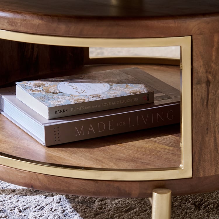 Eclat Mango Wood Coffee Table - Walnut