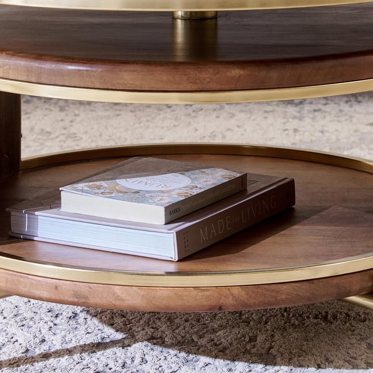 Eclat Mango Wood Coffee Table - Walnut