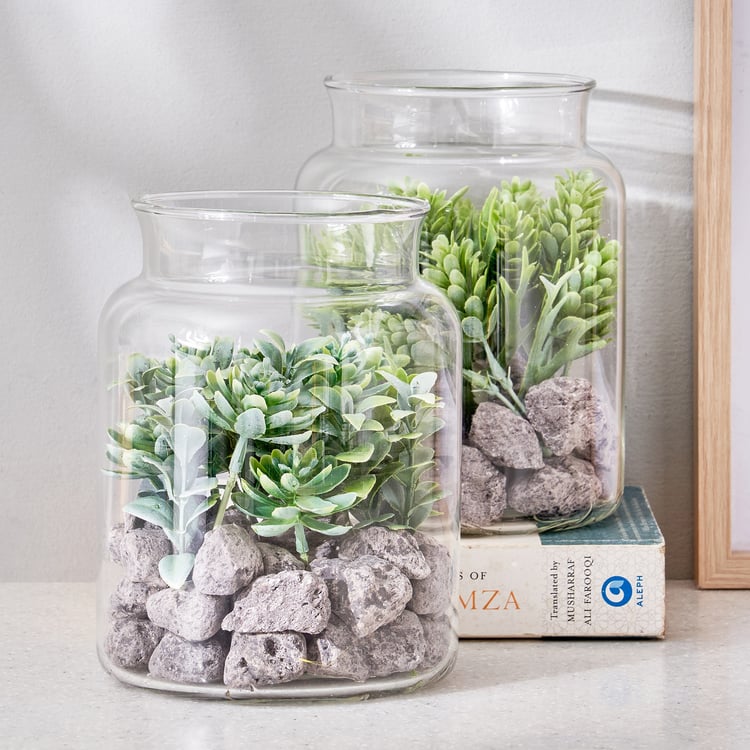 Corsica Tricia Artificial Succulent in Glass Jar