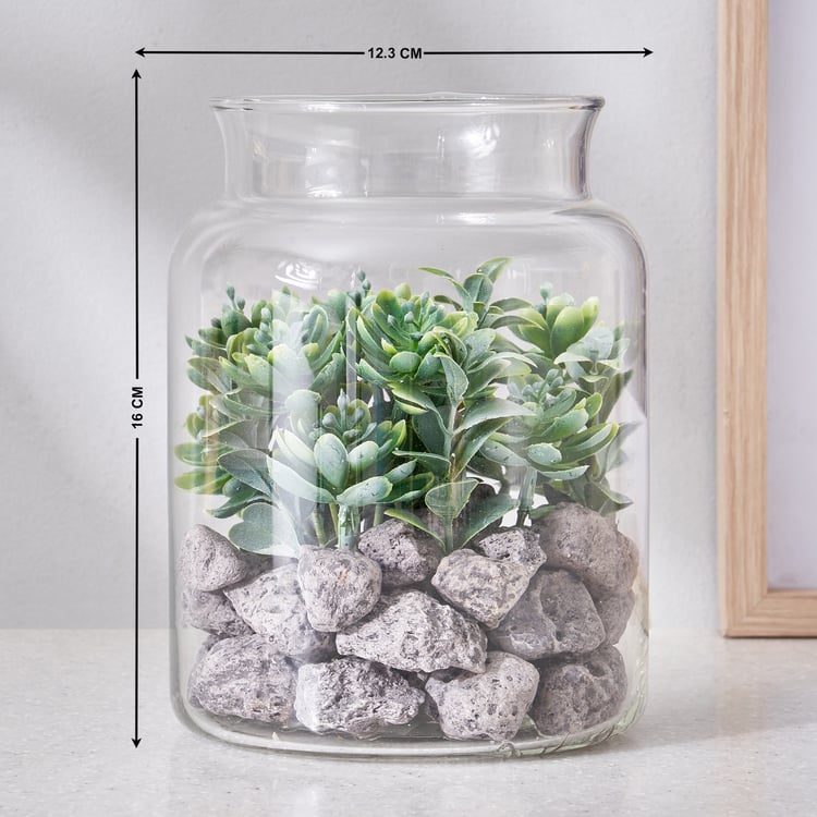 Corsica Tricia Artificial Succulent in Glass Jar