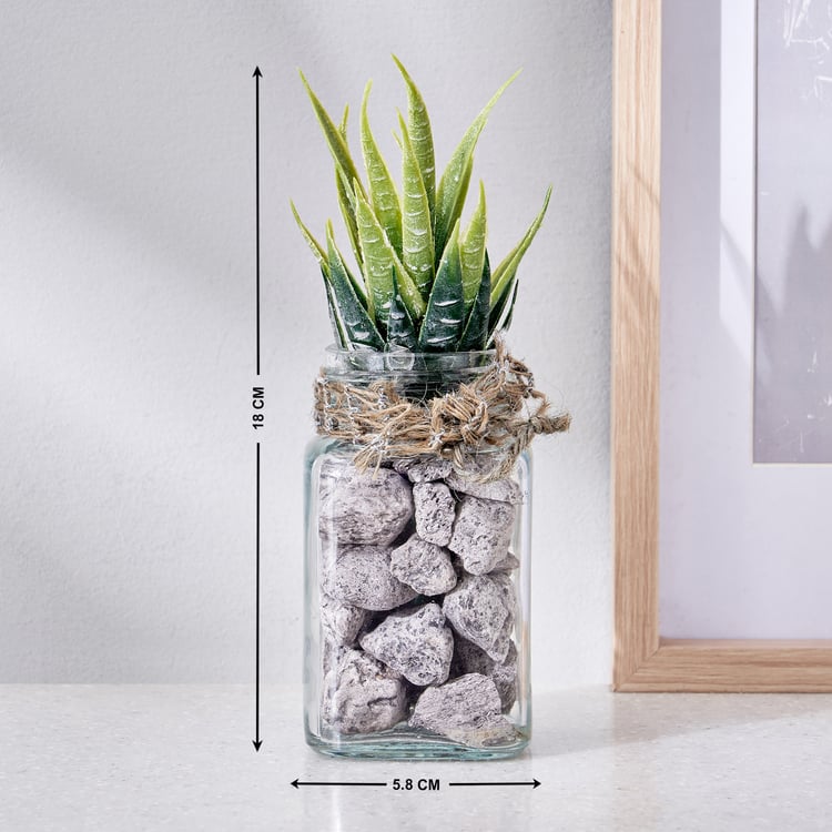 Corsica Tricia Artificial Succulent in Glass Jar