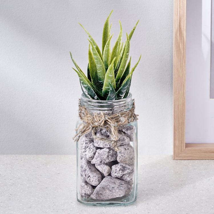 Corsica Tricia Artificial Succulent in Glass Jar