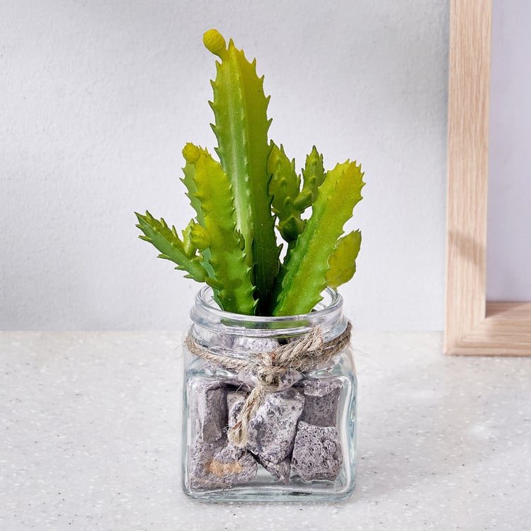 Corsica Tricia Artificial Succulent in Glass Jar