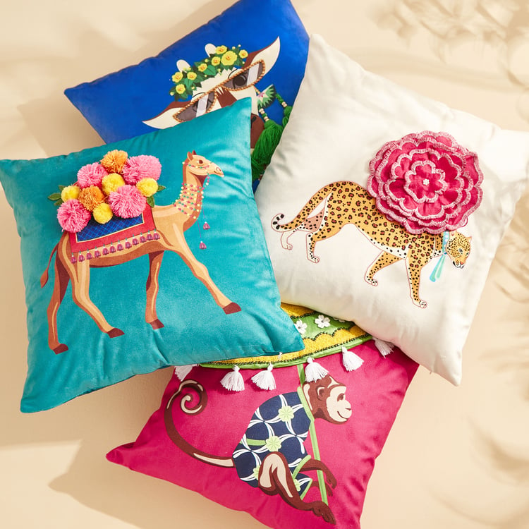 Pop Animals Camel Filled Cushion - 40x40cm