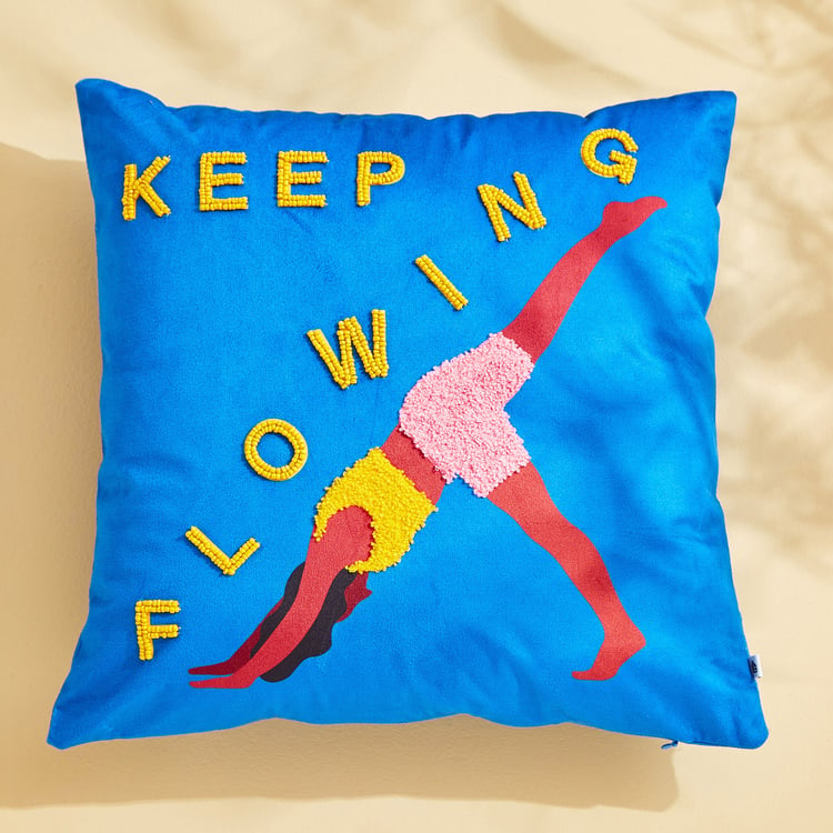 Little Things Keep Flowing Filled Cushion - 40x40cm