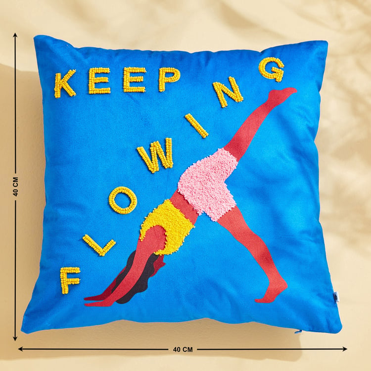 Little Things Keep Flowing Filled Cushion - 40x40cm