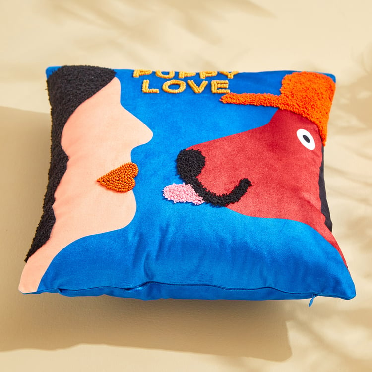 Little Things Puppy Love Printed Filled Cushion - 40x40cm