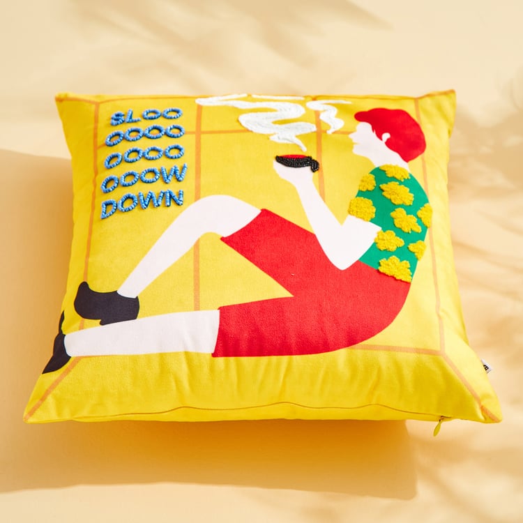 Little Things Slow Down Filled Cushion - 40x40cm