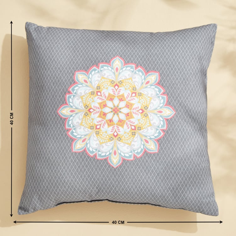 Amaya Mandala Print Filled Cushion - 40x40cm