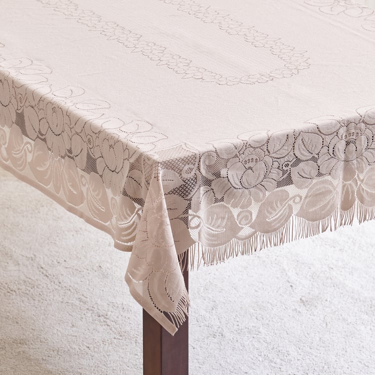 Corsica Ezra Fringe 6-Seater Table Cover - 198x137cm