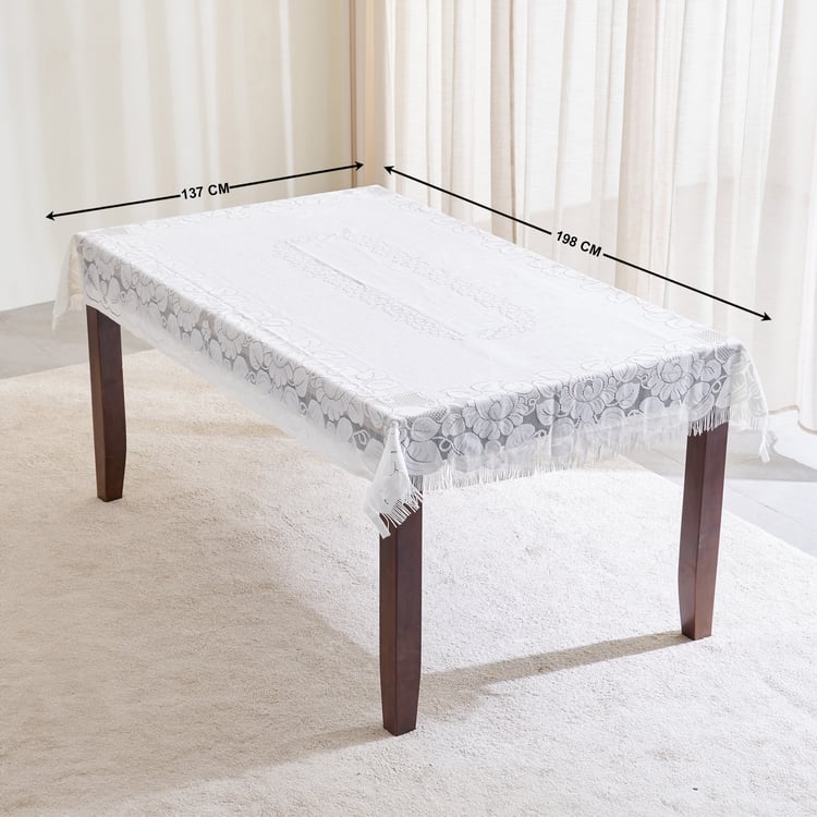 Corsica Ezra Fringe 6-Seater Table Cover - 198x137cm