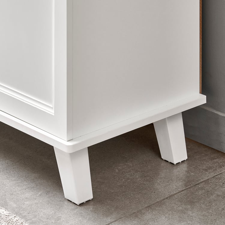 Helios Alton 16 Pairs Shoe Cabinet with Drawer - White