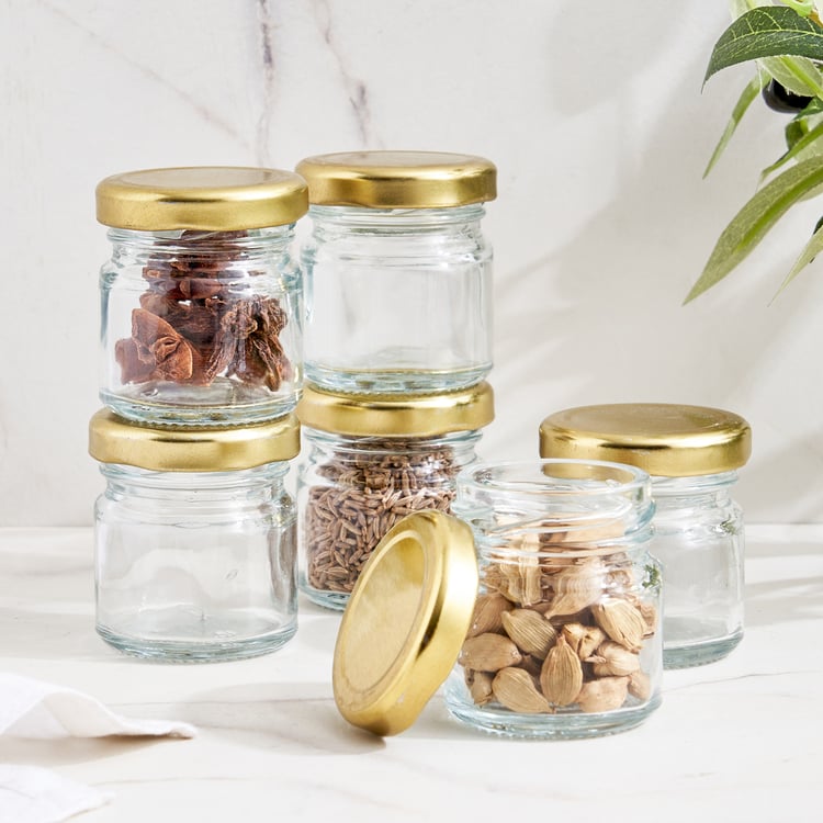 Corsica Maria Set of 6 Glass Storage Jars - 50ml