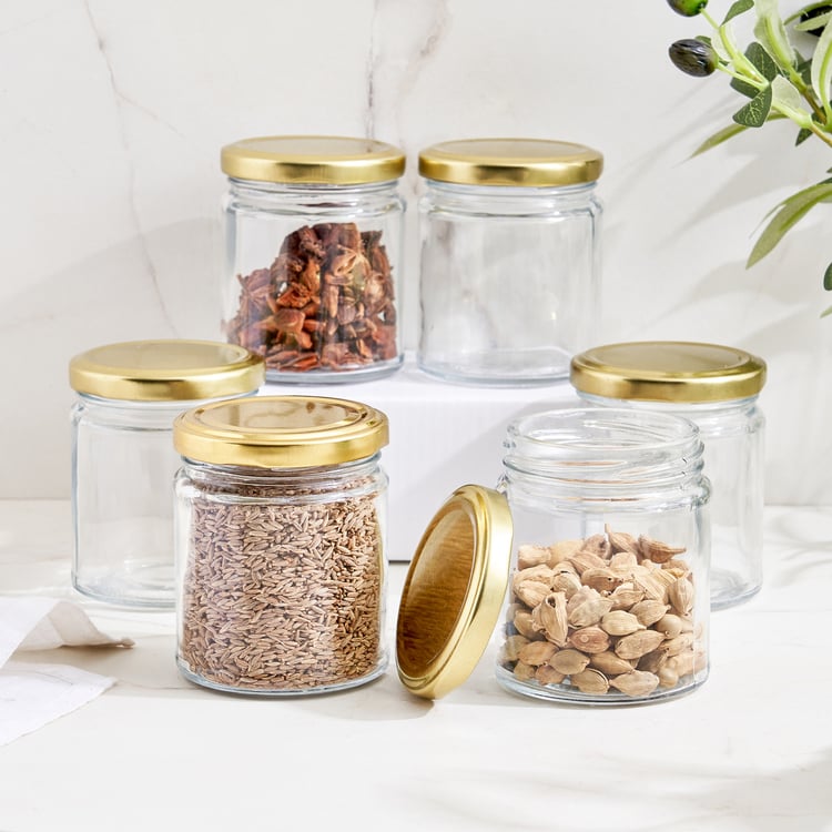 Corsica Maria Set of 6 Glass Storage Jars - 200ml