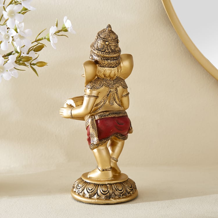 Alpana Fiesta Polyresin Ganesha with Dholak Figurine