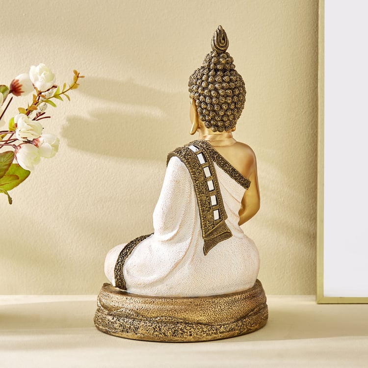 Enlighten Fiesta Polyresin Buddha on Lotus Figurine