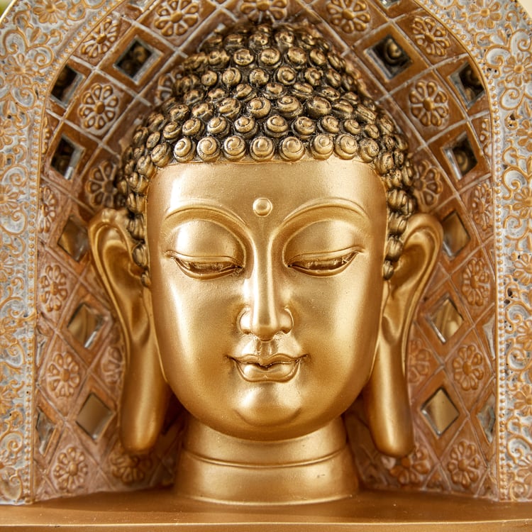 Enlighten Fiesta Polyresin Buddha Head Figurine with T-Light Holders