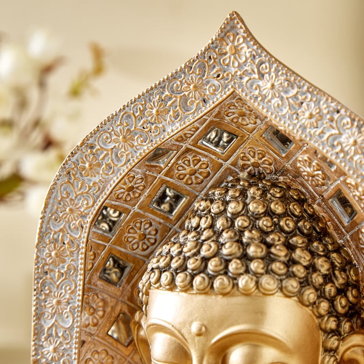 Enlighten Fiesta Polyresin Buddha Head Figurine with T-Light Holders