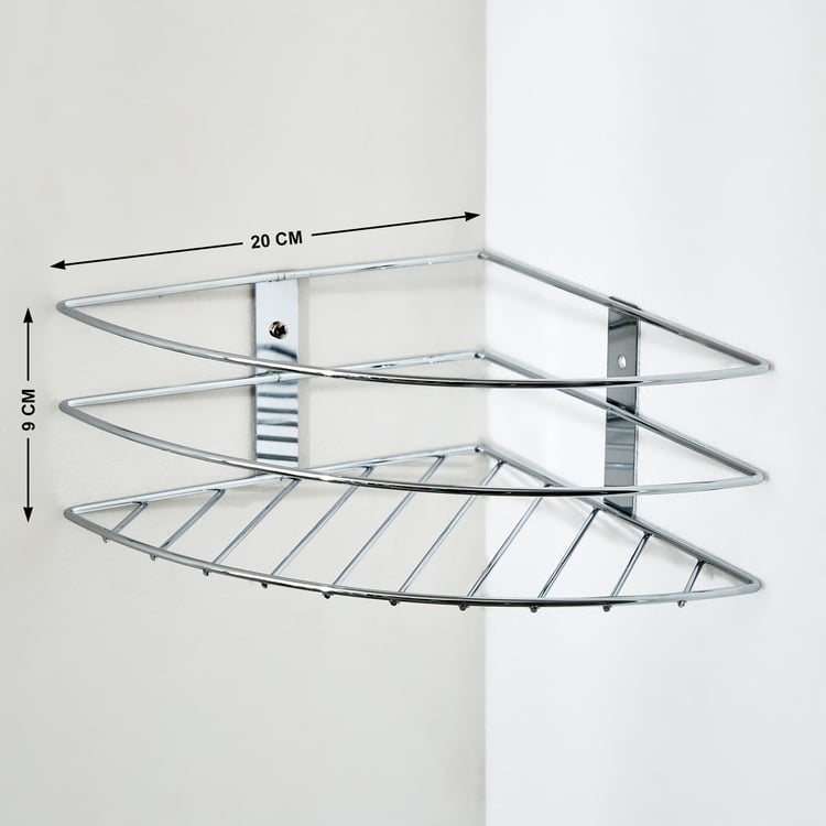 Orion Chester Chrome Set of 2 Metal Corner Shower Caddy
