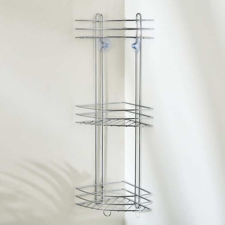 Orion Chester Chrome Metal 3-Tier Corner Shower Caddy