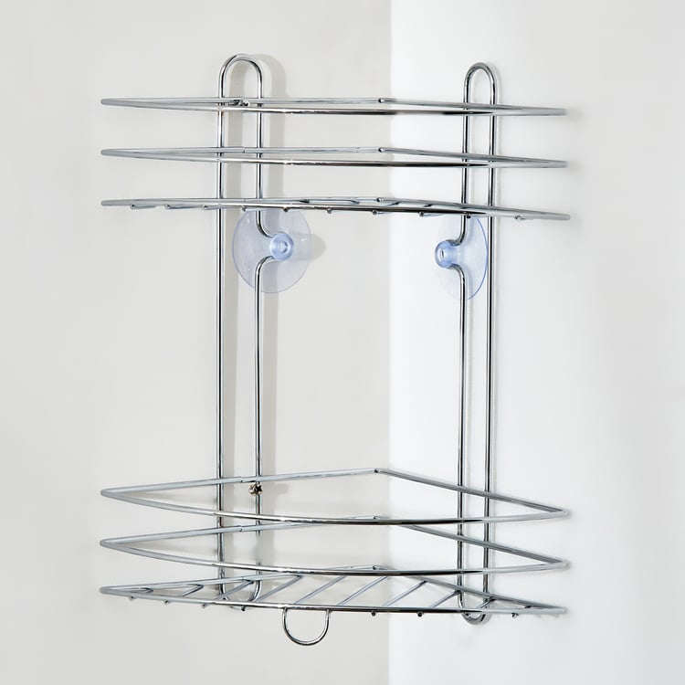 Orion Chester Chrome Metal 2-Tier Corner Shower Caddy