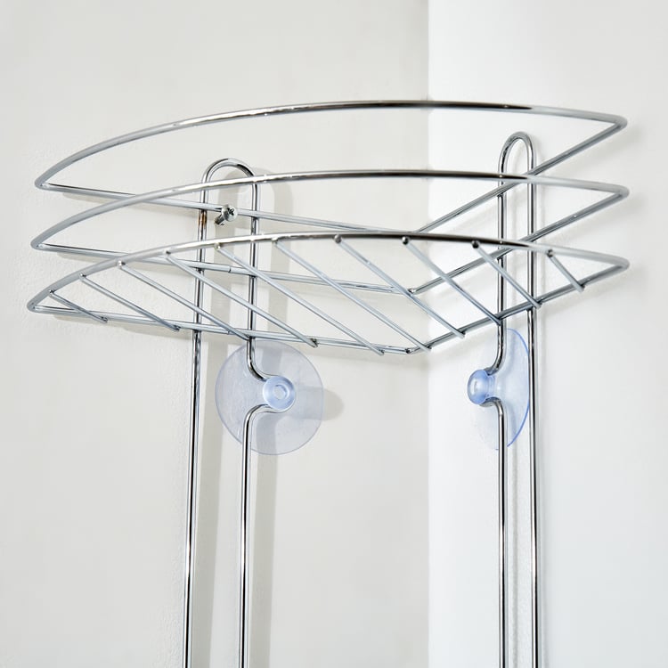 Orion Chester Chrome Metal 2-Tier Corner Shower Caddy