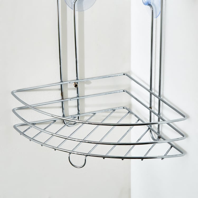 Orion Chester Chrome Metal 2-Tier Corner Shower Caddy