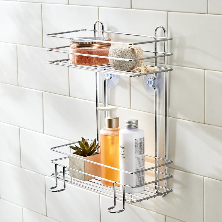 Orion Chester Chrome Metal 2-Tier Shower Caddy