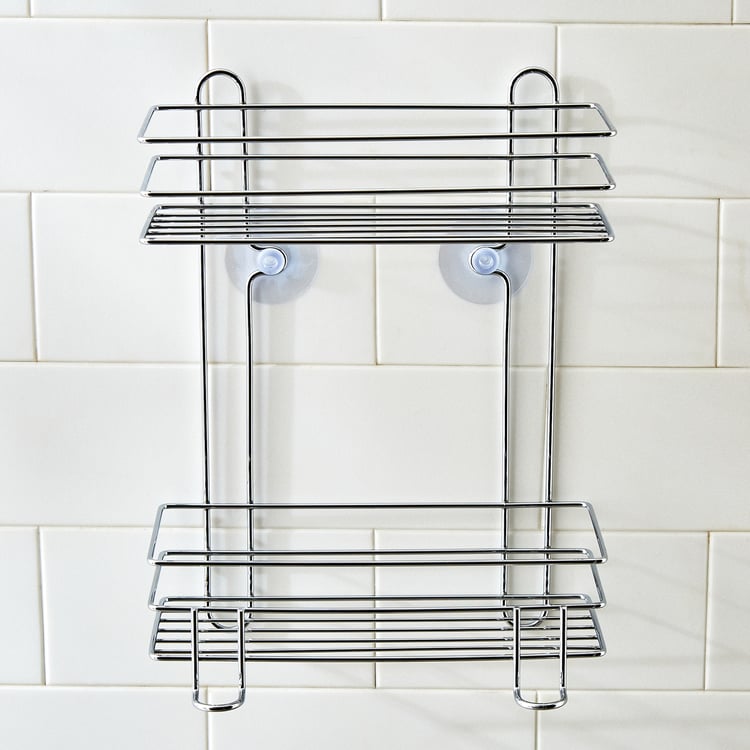 Orion Chester Chrome Metal 2-Tier Shower Caddy