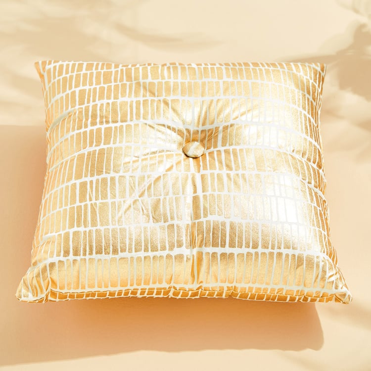 Corsica Dazzle Foil Print Filled Cushion - 40x40cm