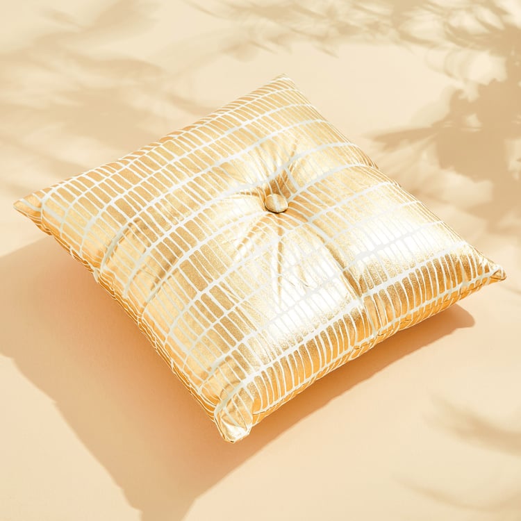 Corsica Dazzle Foil Print Filled Cushion - 40x40cm