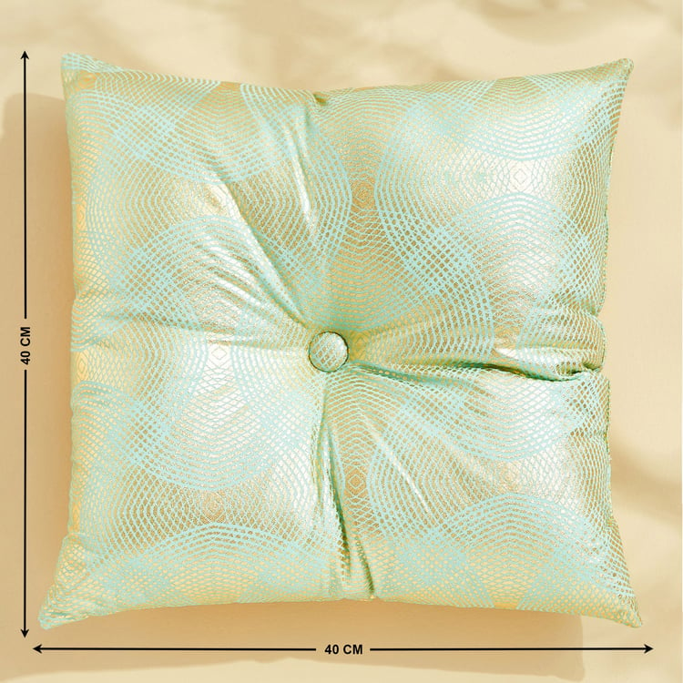 Corsica Dazzle Shimmer Foil Print Filled Cushion - 40x40cm