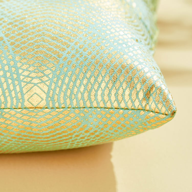 Corsica Dazzle Shimmer Foil Print Filled Cushion - 40x40cm