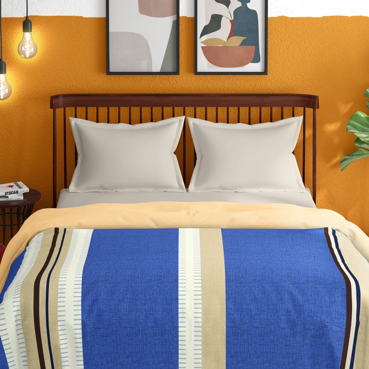 PORTICO Hashtag Cotton Striped Double Comforter