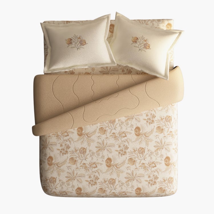 PORTICO Cadence Cotton 4Pcs Printed Double Bed-In-A-Bag Set