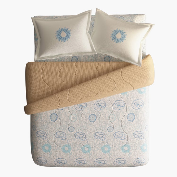 PORTICO Cadence Cotton 4Pcs Printed Double Bed-In-A-Bag Set