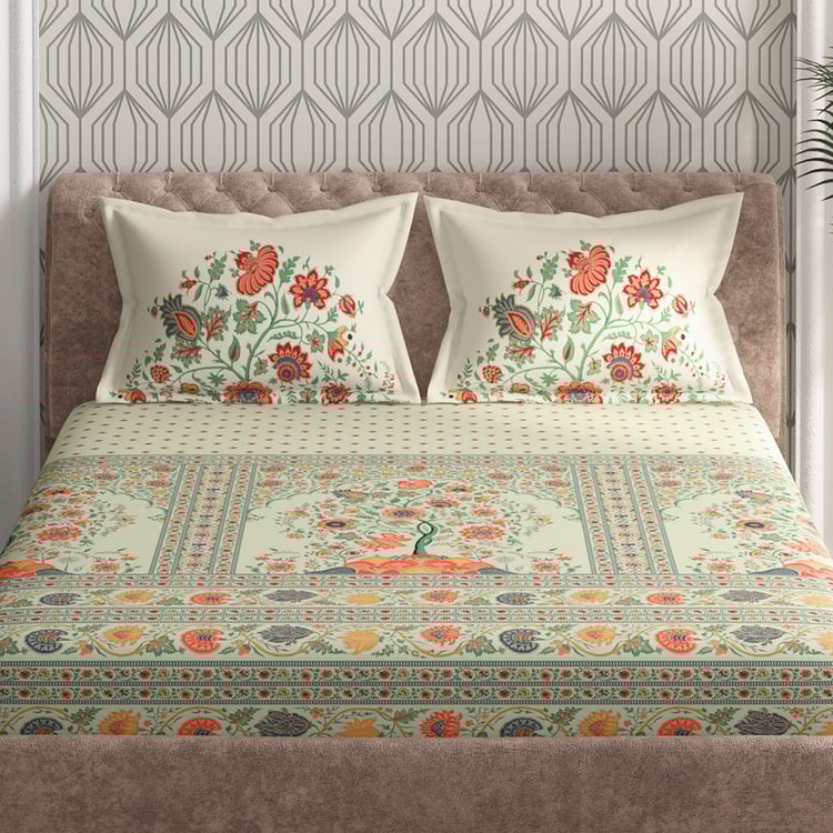 PORTICO Shalimar Cotton 144TC Printed 3Pcs Super King Bedsheet Set