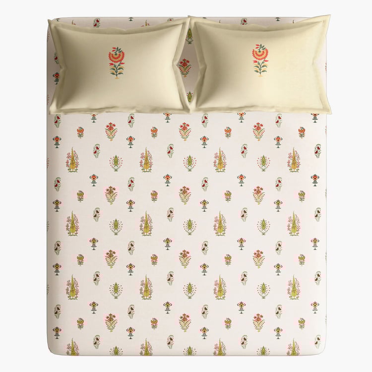 PORTICO Shalimar Cotton 164TC Printed 3Pcs Super King Bedsheet Set